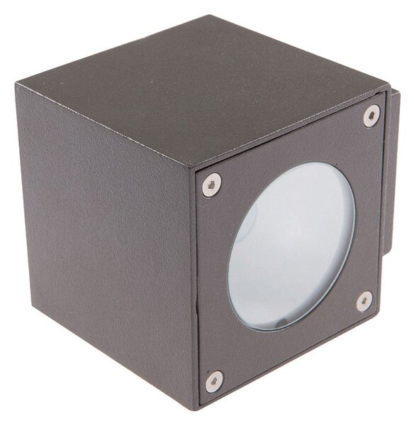 Lucande Zunanja stenska svetilka LED Jarno, antracit, komplet 2, kovinska, 9cm, Črna, Kovina, Sodobni