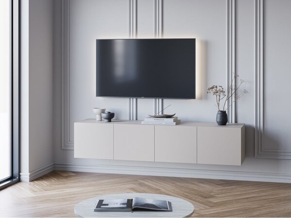 Kremno bela TV omarica 180x38x35 cm Daroca – Marckeric