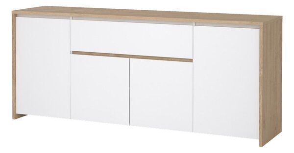Bela komoda v hrastovem dekorju 197x84x48 cm Next – Tvilum