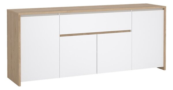 Bela komoda v hrastovem dekorju 197x84x48 cm Next – Tvilum