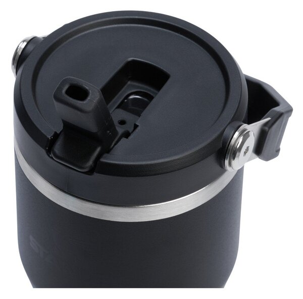 Črna termovka iz nerjavečega jekla 600 ml IceFlow™ Flip Straw 2.0 Tumbler Black – Stanley