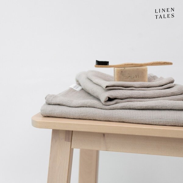 Vafel lanena brisača v naravni barvi 75x125 cm Natural Fine Waffle – Linen Tales