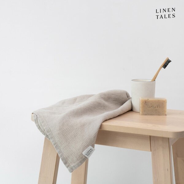 Vafel lanena brisača v naravni barvi 75x125 cm Natural Fine Waffle – Linen Tales