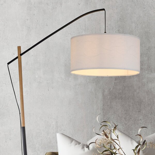 JUST LIGHT. GmbH Zelena talna svetilka Sofie s papirnatim senčnikom, Bela, Dnevna soba / jedilnica, Kovina, Sodobni, Prostostoječa stropna svetilka