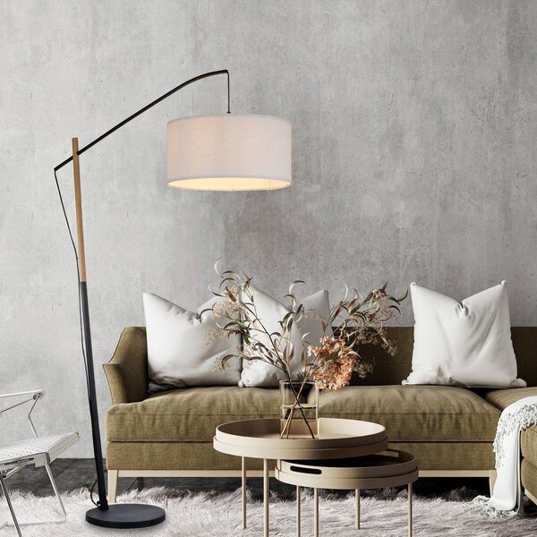JUST LIGHT. GmbH Zelena talna svetilka Sofie s papirnatim senčnikom, Bela, Dnevna soba / jedilnica, Kovina, Sodobni, Prostostoječa stropna svetilka