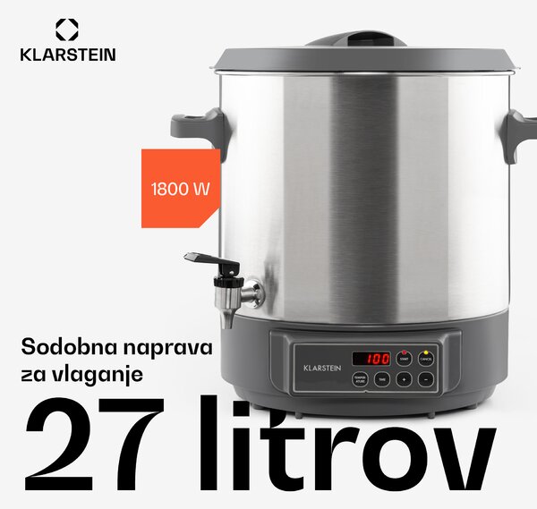 Klarstein Lady Marmalade, avtomatska naprava za konzerviranje, 27 L, 100 ° C, , nerjavno jeklo