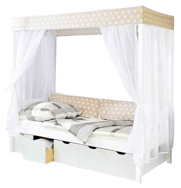 Livetastic Postelja Z Baldahinom Lino, 90x200, Bež, Predali