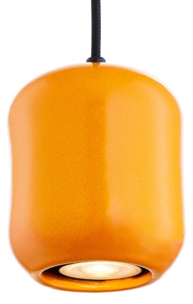 SIGMA Visoka svetilka Ceramic Barell, dolžina 10 cm, oranžna, keramika/jeklo, Oranžna, Dnevna soba / jedilnica, Keramika