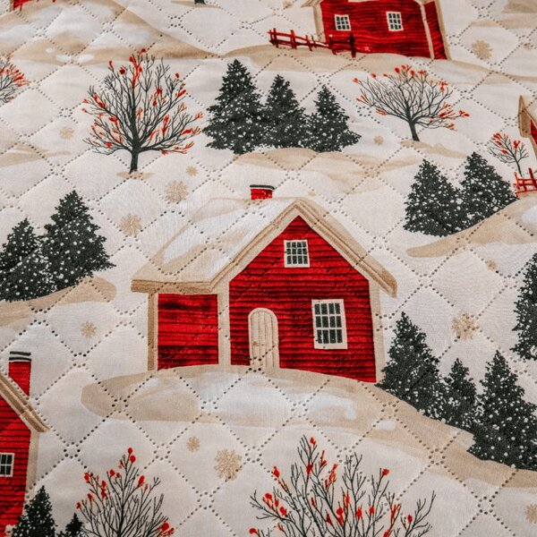 Pregrinjalo za posteljo FARM HOUSE, kremno Dimenzije: 220 x 240 cm