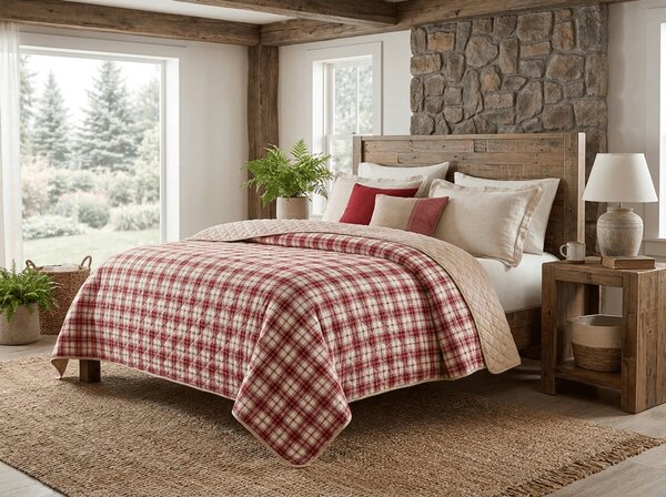 Pregrinjalo za posteljo TARTAN HEART, barvno Dimenzije: 170 x 210 cm