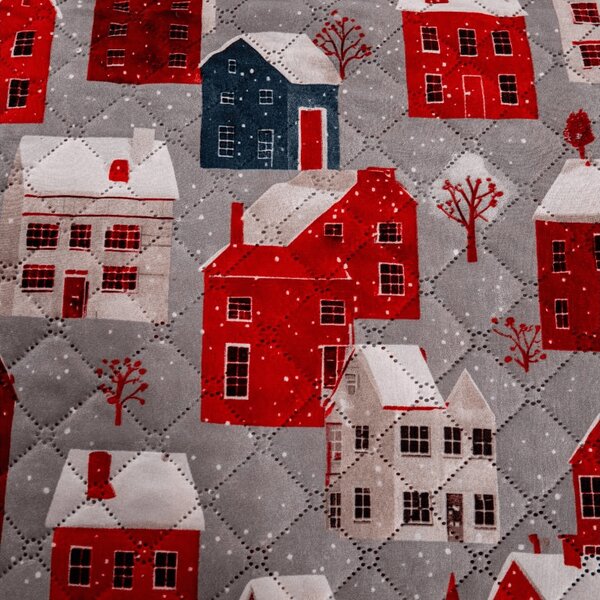 Pregrinjalo za posteljo WINTER COTTAGE, sivo Dimenzije: 220 x 240 cm