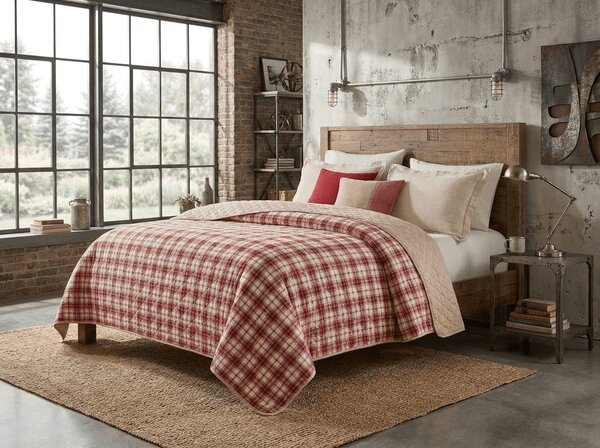 Pregrinjalo za posteljo TARTAN HEART, barvno Dimenzije: 170 x 210 cm