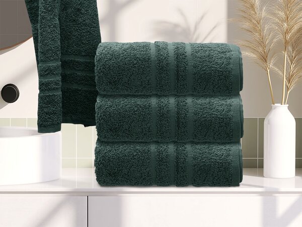 Brisača Comfort 50 x 100 cm temno zelena, 100% bombaž