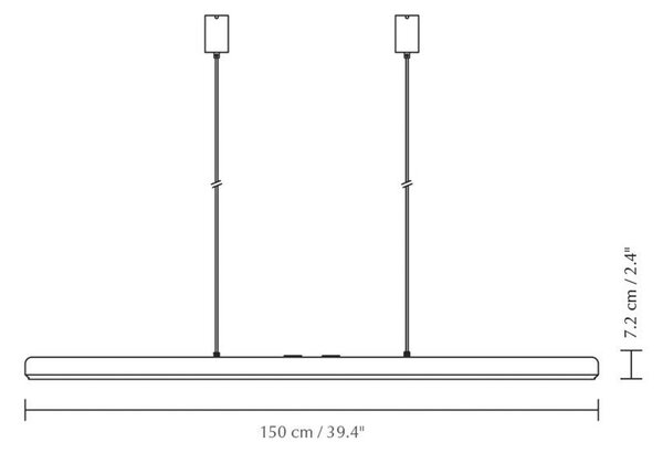 UMAGE LED viseča svetilka Hazel Branch, bela/medenina, 150 cm