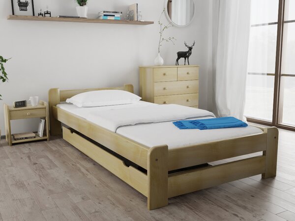 Postelja Emily 80 x 200 cm bor Posteljno dno: Z letveno posteljno dno, Vzmetnica: Brez vzmetnice