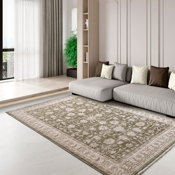 Kaki zelena/bež preproga 120x160 cm Ona – Universal