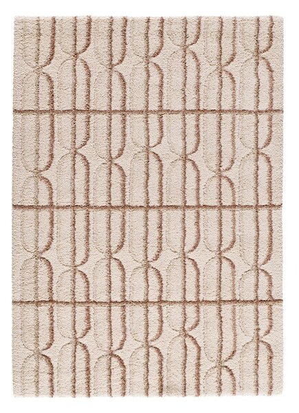 Kremno bela/svetlo rjava preproga 80x150 cm Ember – Universal