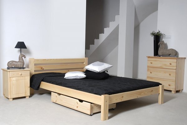 Predal za shranjevanje za pod posteljo 150 cm bor