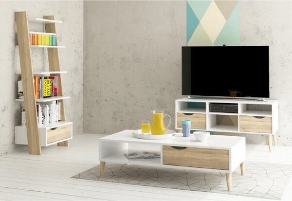 KONDELA TV omara, hrast sonoma/bela, OSLO 75391
