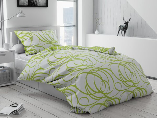 Bombažna posteljnina Aromis zelena hotelski žepek Dimenzije posteljnine: 70 x 90 cm | 140 x 200 cm