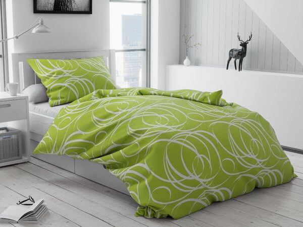 Bombažna posteljnina Aromis zelena hotelski žepek Dimenzije posteljnine: 70 x 90 cm | 140 x 200 cm