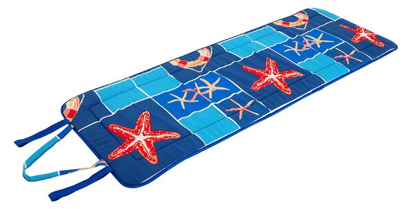 Plažni ležalnik v rolici ZVEZDE 148x52 cm, moder