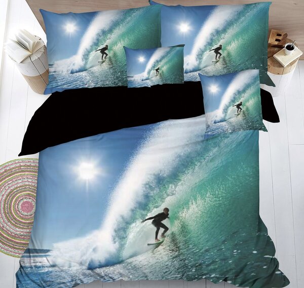 3D posteljnina 7-delna Surfer