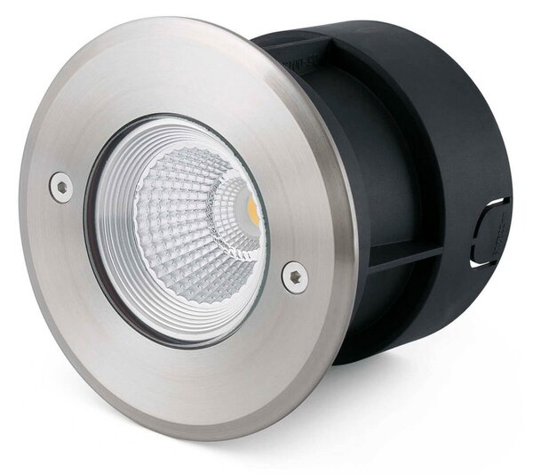 FARO BARCELONA 60° kot snopa - Suria-3 LED vgradni talni reflektor, Siva, Kovina, Sodobni, Vgradne svetilke okrogle