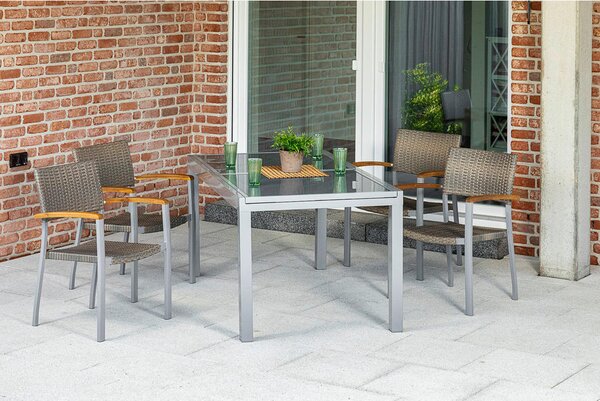 VRTNI SET aluminij siva, srebrne barve siva, srebrne barve, barve akacije
