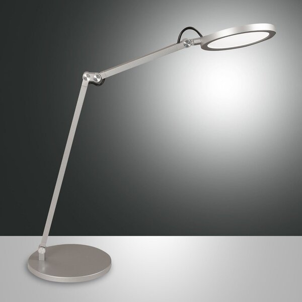 Fabas Luce Regina LED namizna svetilka z zatemnitvijo, aluminij, zatemnjen, Kovinska, Študija / pisarna, Kovina, Sodobni