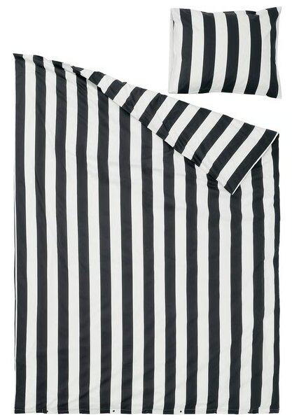 Bombažna posteljnina MONOLINE črno-bela Dimenzije posteljnine: 70 x 80 cm | 140 x 200 cm