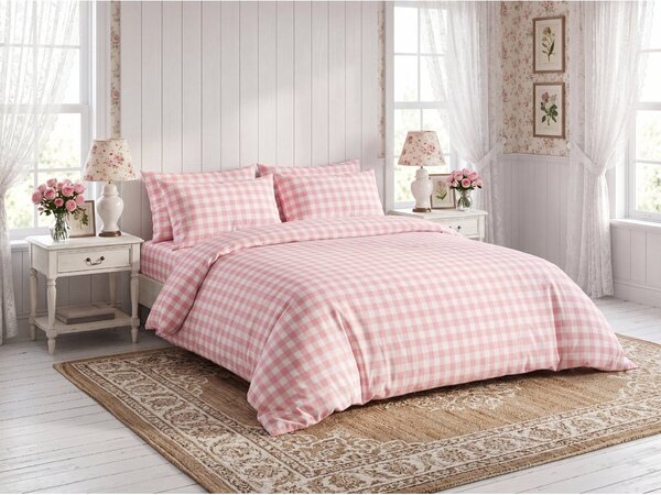 Bombažna posteljnina PINK CUBIS roza, 100% bombaž Dimenzije posteljnine: 70 x 80 cm | 140 x 200 cm
