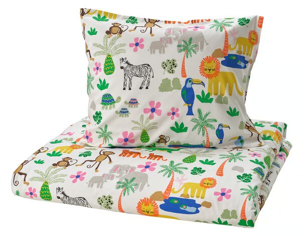 Otroška bombažna posteljnina JUNGLE DREAM TALES barvna, 100% bombaž Dimenzije posteljnine: 70 x 80 cm | 140 x 200 cm