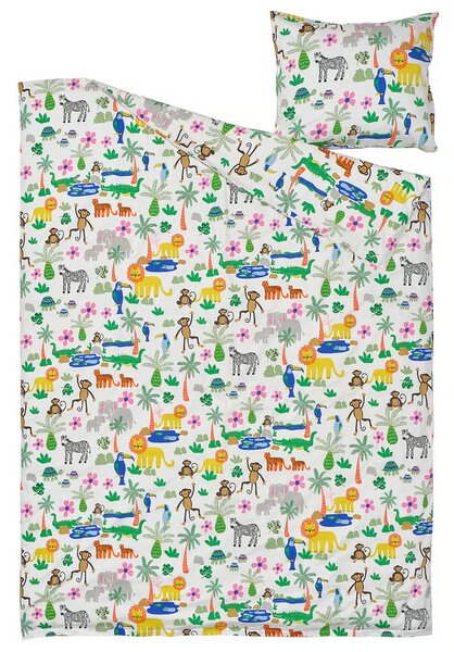 Otroška bombažna posteljnina JUNGLE DREAM TALES barvna, 100% bombaž Dimenzije posteljnine: 70 x 80 cm | 140 x 200 cm
