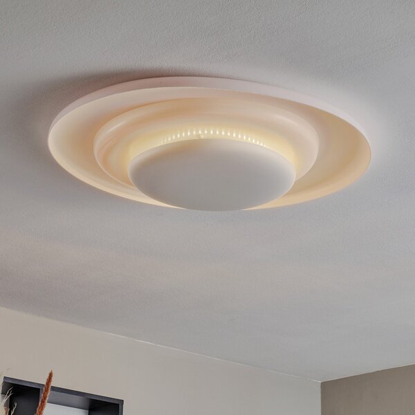 Foscarini Bahia LED stropna svetilka z možnostjo zatemnitve, 76 cm, zatemnjen, Bela, Dnevna soba / jedilnica, Plastika, Dizajn