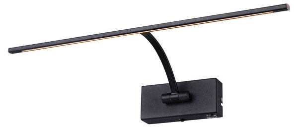 Freelight Matisse LED stenska svetilka, širina 45 cm, črna, zatemnjen, Črna, Dnevna soba / jedilnica, Kovina, Sodobni