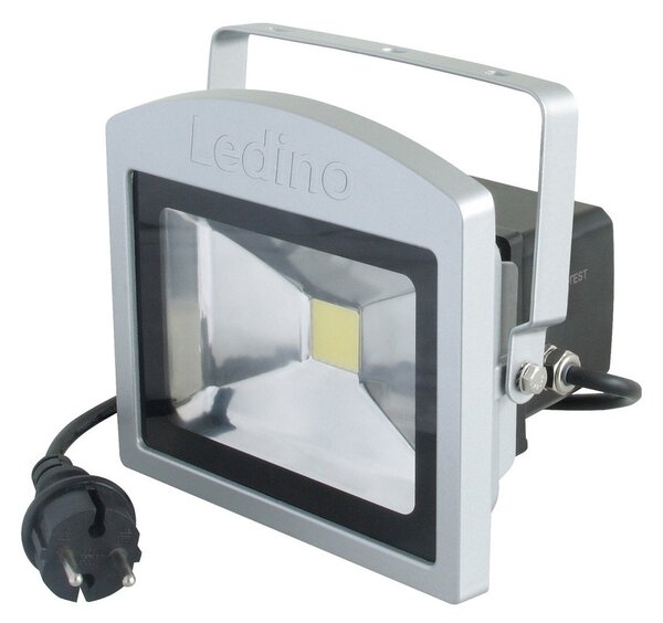 Ledino LED reflektor z možnostjo polnjenja Benrath 20NB, zasilna razsvetljava,, Siva, Aluminij