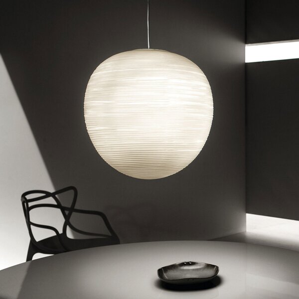 Foscarini Rituals XL E27-LED-visoka svetilka iz stekla, zatemnjen, Bela, Dnevna soba / jedilnica, Steklo, Dizajn