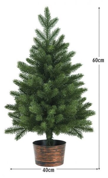 60 cm visoko umetno namizno drevo, umetno božično drevo, zeleno