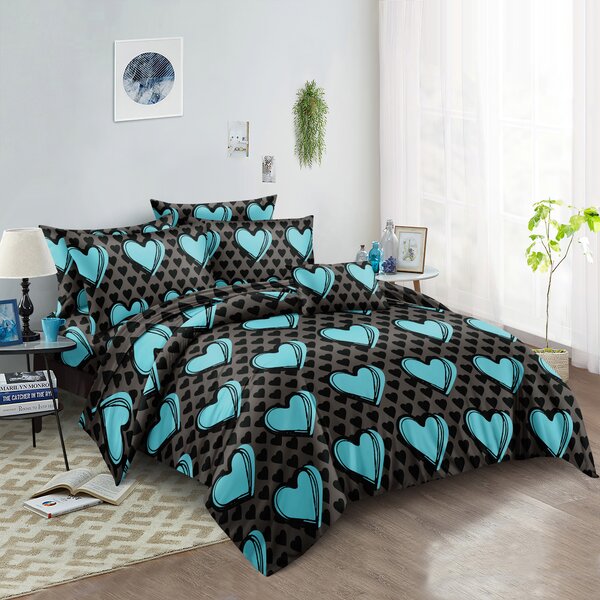 Posteljnina iz mikrovlakna KASUGA turkizna Dimenzije posteljnine: 70 x 90 cm | 140 x 220 cm