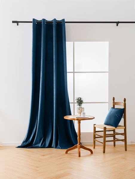 Petrolejasto zatemnitvena zavesa VELVET 140x270 cm Za obesiti: Trak za nabiranje