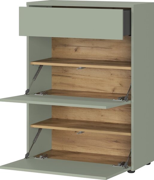 Prašno zelena omarica v mat dekorju 70x99x34 cm Binetto – Germania