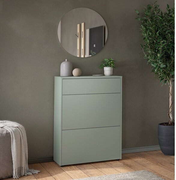 Prašno zelena omarica v mat dekorju 70x99x34 cm Binetto – Germania