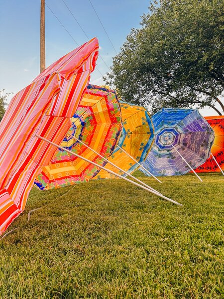 Modro - bel senčnik SOLSTICE 180 cm