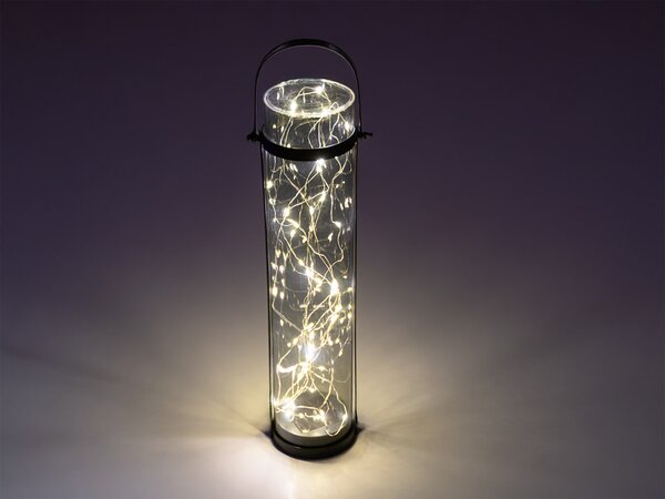Sončna svetilka LANTERN GREY 46 cm siva