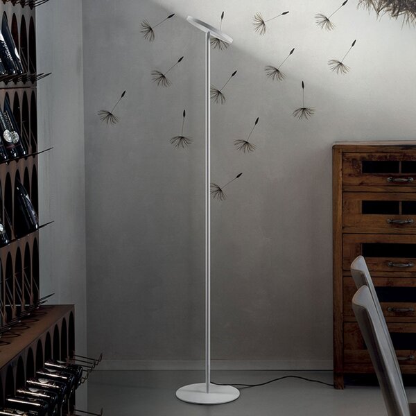 Linea Light Talna svetilka LED Joshua v beli barvi, zatemnjen, Bela, Dnevna soba / jedilnica, Kovina, Sodobni