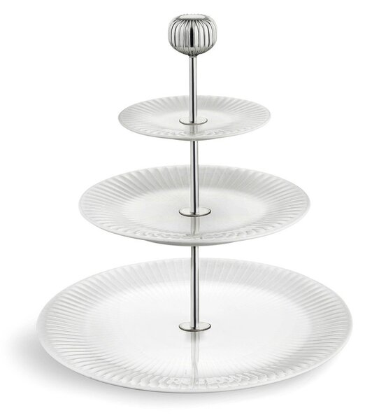 Trinadstropno belo porcelanasto stojalo Kähler Design Hammershoi Etagere, ⌀ 28 cm