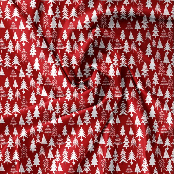 RJUHA iz mikrovlaken CHRISTMAS TREES rdeča Dimenzije posteljnine: 70 x 90 cm | 140 x 220 cm