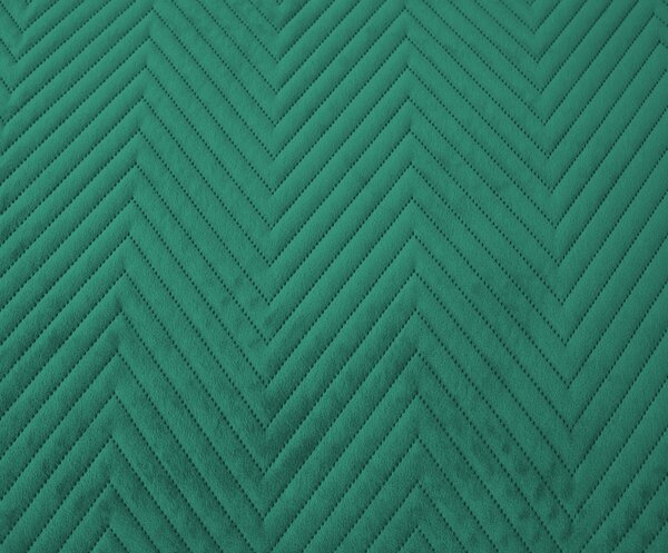 Pregrinjalo za posteljo iz zelenega žameta ARROW VELVET Dimenzije: 200 x 220 cm