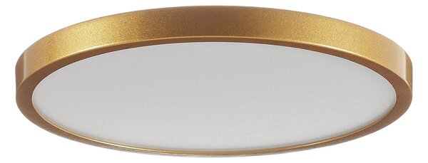 ORION LED stropna svetilka Vika, okrogla, zlata mat, Ø 30 cm, Zlata / medeninasta, Dnevna soba / jedilnica, Kovina, Sodobni
